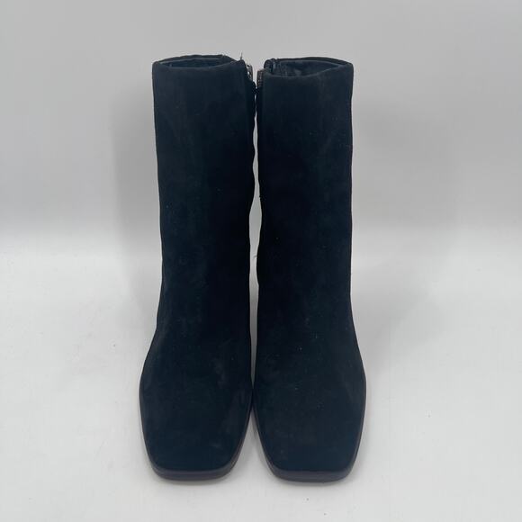 NEW SAM EDELMAN Boots Size 5 Osten Ankle Booties Suede Black Heeled Heels NWOT - Picture 4 of 15